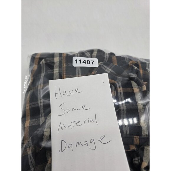 Carhartt Shirt Mens 2XL Black Orange Plaid Relaxed Fit Long Sleeve Workwear - Picture 8 of 8